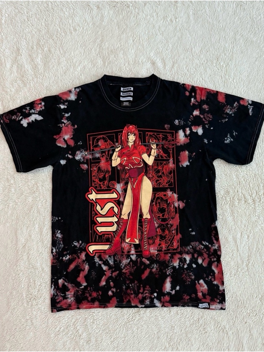 Men’s Broken Promises T-Shirt, Lust, Size Medium